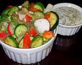 A picture of step 2 of Mike's Super Simple Side Cucumber Dill Salad.