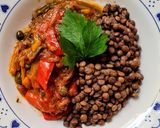 Foto del paso 5 de la receta: Peperonata 🫑🍅🧅🧄 Pimientos morrones rojo, amarillo y verde en aceite de oliva virgen extra 🇮🇹