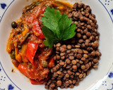 Foto del paso 5 de la receta: Peperonata 🫑🍅🧅🧄 Pimientos morrones rojo, amarillo y verde en aceite de oliva virgen extra 🇮🇹