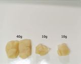A picture of step 3 of Kingyo (goldfish) Kanten; Wagashi.