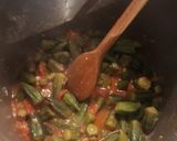 A picture of step 2 of Okra Without Meat.
