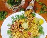 A picture of step 3 of PUFFED RICE MASALA Mixture / muri Mixture.