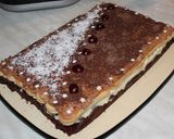 Vaníliakrémes karamellás meggyes kocka recept fázis 3 fotója