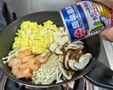 蝦香豆腐嫩蛋煲(簡單料理）的食譜步驟7照片