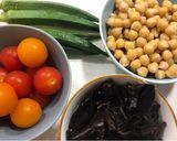 鹰嘴豆. 秋葵 & 黑木耳（营养主食）的食譜步驟1照片