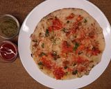 A picture of step 3 of Sooji ka Uttapam.