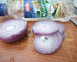 A picture of step 1 of Pickled Onions.