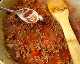 A picture of step 6 of Chilli Con Carne 😋.