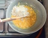A picture of step 2 of Kathiyawadi Dhokli nu shaak.
