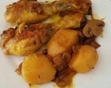Foto del paso 6 de la receta: Jamoncitos de pollo estofados con patatas y champiñones