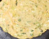 A picture of step 4 of Stuffed Besan Chilla with veggies.