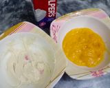 A picture of step 5 of Mango swiss roll 🥭🥭.