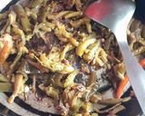 A picture of step 2 of Onion Eggplant fry with Fish oil.