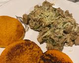 Foto del paso 4 de la receta: Pollo salteado en verduras y zapallo al horno 😋
