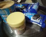 A picture of step 1 of Oreo biscuit (chocolate) laddu.
