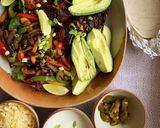 A picture of step 4 of Blackened chicken fajitas.