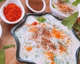 A picture of step 5 of Bathua Raita.