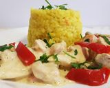 Pas rețetă Orez cu curry și piept de pui în sos de smântână 5 fotografie