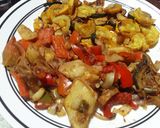 Foto del paso 4 de la receta: Vegetales🥗salteados con salsa de soja y piña picante🌶