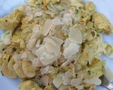 Une image de l'étape 5 de Tagliatelles poulet lait de coco champignons et parmesan.