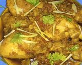 A picture of step 5 of Eid Special Green Chicken Karahi.