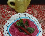 A picture of step 4 of Beetroot Pachadi.