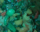 A picture of step 3 of Basmati fried rice with shrimps.