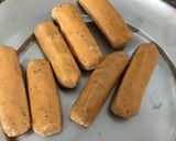 A picture of step 2 of Pig in a blankets Homemade chicken puffs.