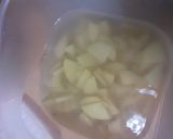 A picture of step 2 of Aloo ki katlian (aloo Bhujia).
