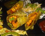 A picture of step 16 of Paneer Tikka kathi Roll.