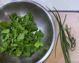 A picture of step 5 of Spiced sweet potato, puy lentil and rocket with honey and parmesan cheese.