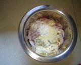 A picture of step 2 of Kanda bhaji pav.