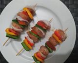 A picture of step 5 of Chicken Shaslik stick.