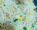 A picture of step 7 of Sizzling Garlic burnt fried rice with chicken Manchurian.
