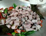 Foto langkah ke 5 dari resep Cumi asin cabe + pete #keto friendly.