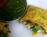 A picture of step 4 of Methi besan chessychilla.