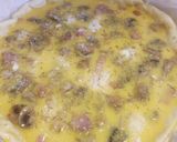 A picture of step 3 of Torta salata - pancetta, mushroom and pecorino pie.
