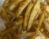 A picture of step 3 of Garlic fries /crispy potatoes 😋.