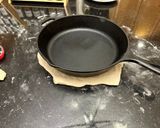 A picture of step 1 of Cast Iron Skillet Pepperoni Onion Pizza.