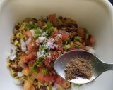A picture of step 4 of Chana jor chaat.