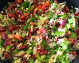 A picture of step 3 of Maxican cheese samosa.