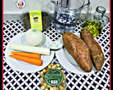 Foto del paso 1 de la receta: Crema de boniatos, zanahoria y puerro