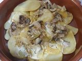 Patatas con nata y champiñones
