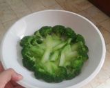 Foto langkah ke 3 dari resep Brokoli tumis jamur.