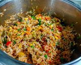 A picture of step 4 of Mexican Bean and Vegetable Rice.