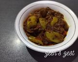 A picture of step 3 of Baingan Tamatar.