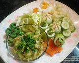 A picture of step 3 of Nam Prik Noom (Northern Thai Green Chili Dip).