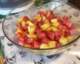 Une image de l'étape 7 de Salade d'ananas et pastèque.