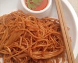 A picture of step 3 of Buldak Fire Noodles.