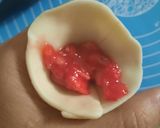 A picture of step 11 of Strawberry Stuffed Baked Samosa with Chocolate Ganache.